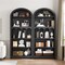 5-Tier Arched Bookshelf, Tall Storage Display Shelf, Black Bookcase